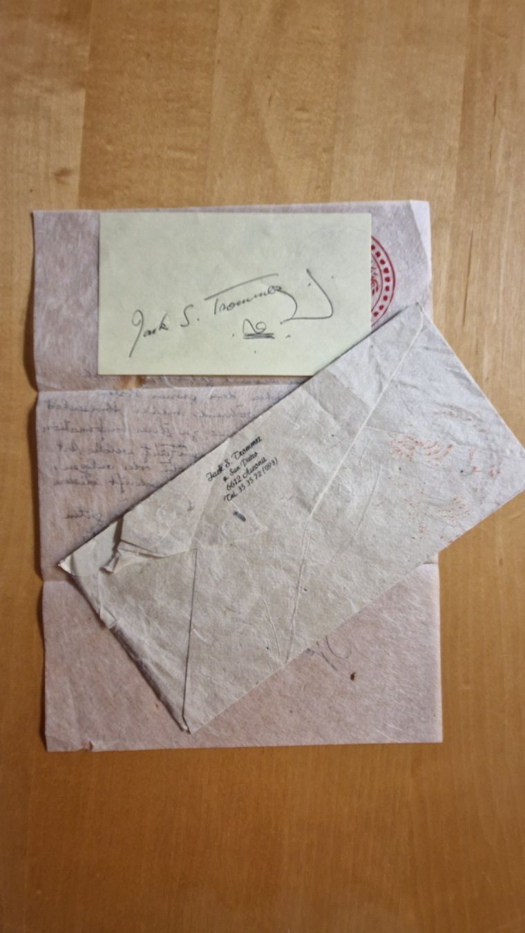 Autografi: Jack S. Trommer, 2 Original Autogramme auf Brief – Usato da Salmsach venduto da aacs65 2