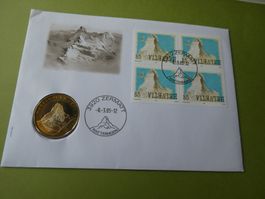 Schweiz 2004, 10 Franken Matterhorn- in Münzbrief