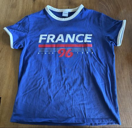 T-Shirt BERSHKA blau Grösse L FRANCE 96