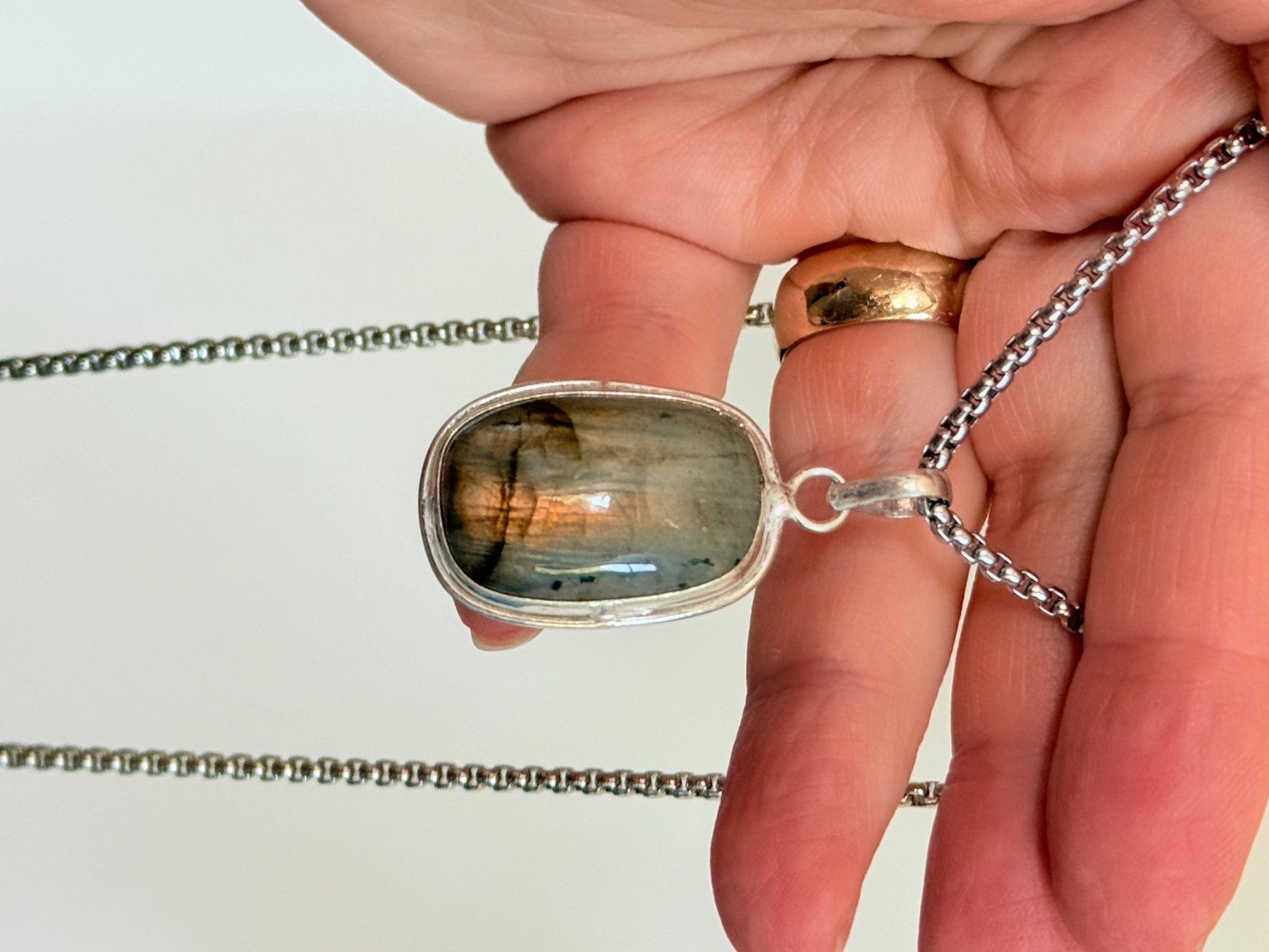 Catenine: Pendentif Labradorite , fait main, idée ... – Nuovo e nell'imballaggio originale da Genève venduto da AWWA 7