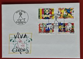 ZIRKUS CLOWN KNIE SATZ 832 - 835 FDC 1992