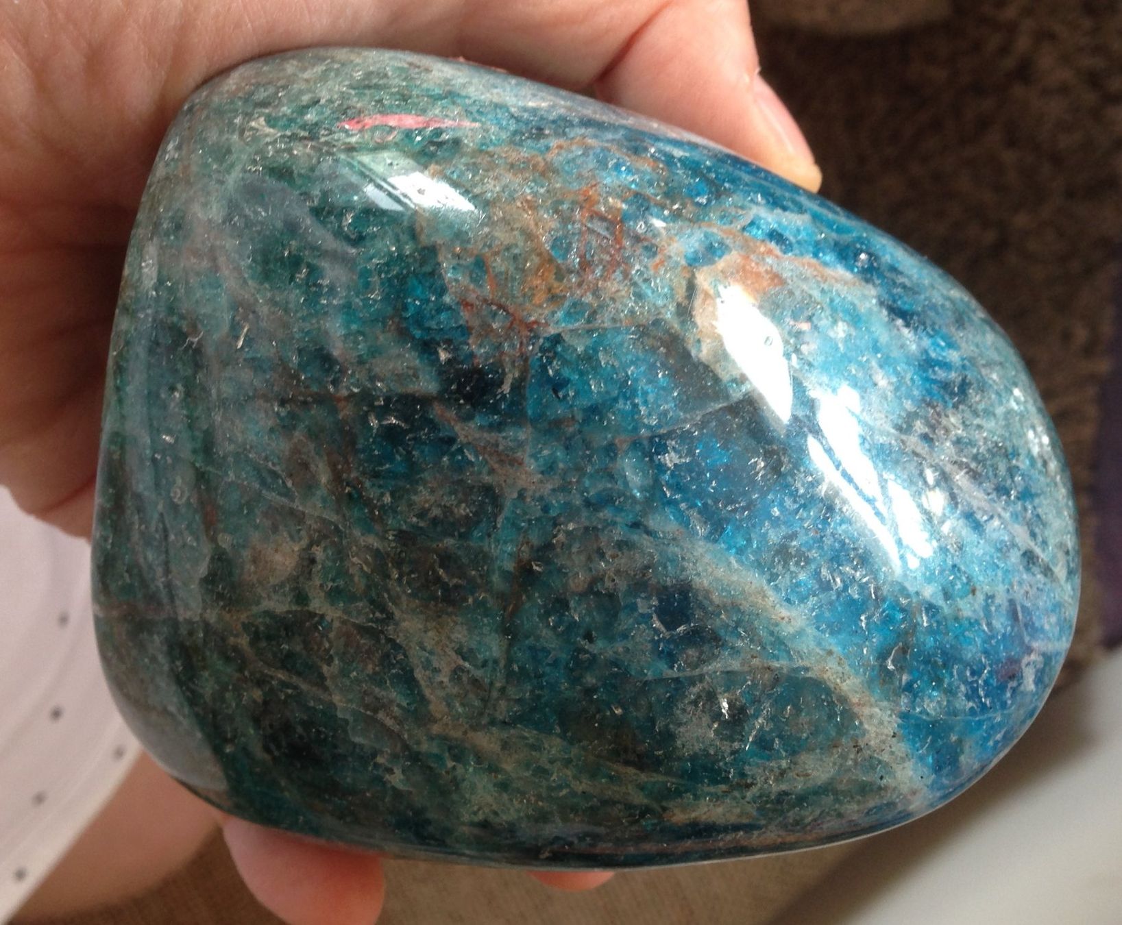 Minerali & Pietre curative: Apatite traitée bleue de madagascar – Usato da Vevey venduto da zabounetta 6