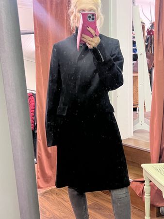 MaxMara Mantel Schwarz Schurwolle Grösse 42 guter Zustand