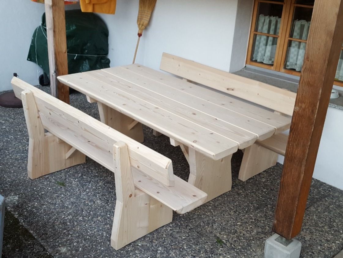 Articoli in legno: Gartenmöbel aus Rundholz/Bretter – Nuovo e nell'imballaggio originale da Heimisbach venduto da Rundholzmoebel