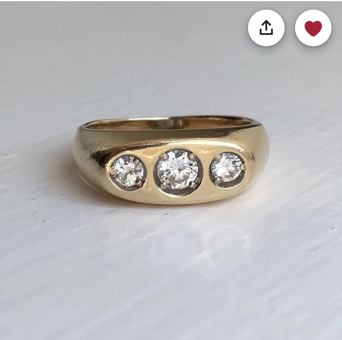 Anelli: Vintage Gold and Diamond Ring 49 – Usato da Zürich venduto da CanBC 2