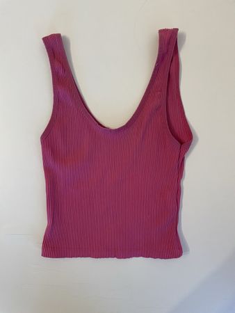 Sommer Tanktop, Pink, Gerippt, Gr. S - Neuwertig!