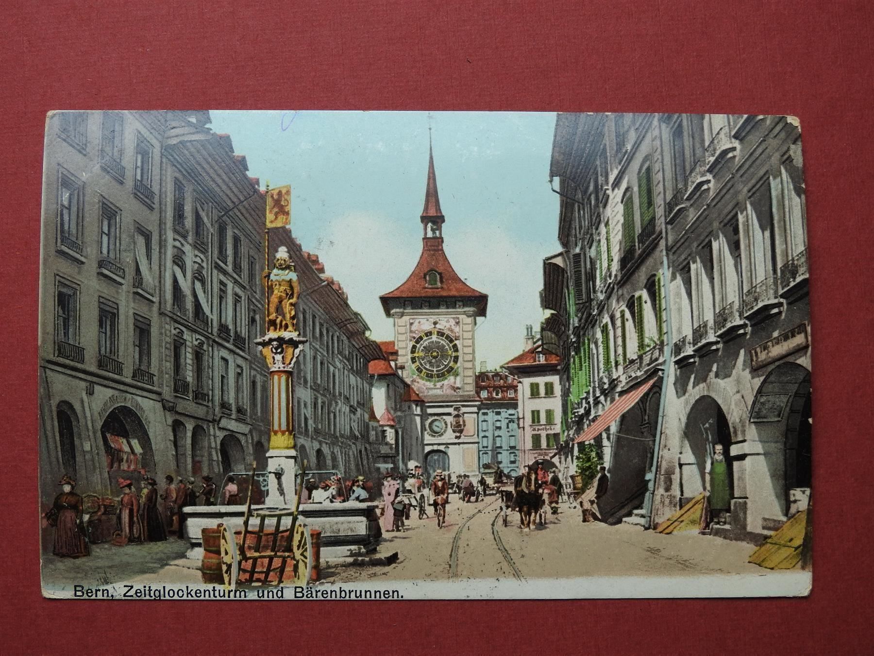 Cartoline postali: Bern - Zetglockenturm u. Bärenbrunnen – Usato da Rain venduto da 999-800-K