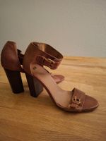 H&M Ledersandalen, Grösse 40, braun, Absatz- perfekt!