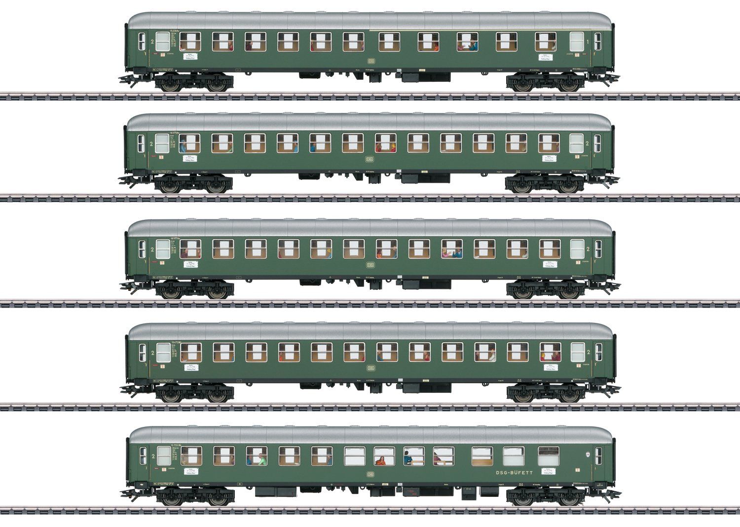 Märklin Modellini di ferrovie: Schnellzugwagen-Set 1 "D96 Isar-Rhone" – Usato da Steffisburg venduto da Tschoe