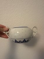 Schale Porzellan blau weiss bemalt guter Zustand