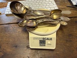 Konvolut diverse Löffel Silber 800 total 323 Gramm
