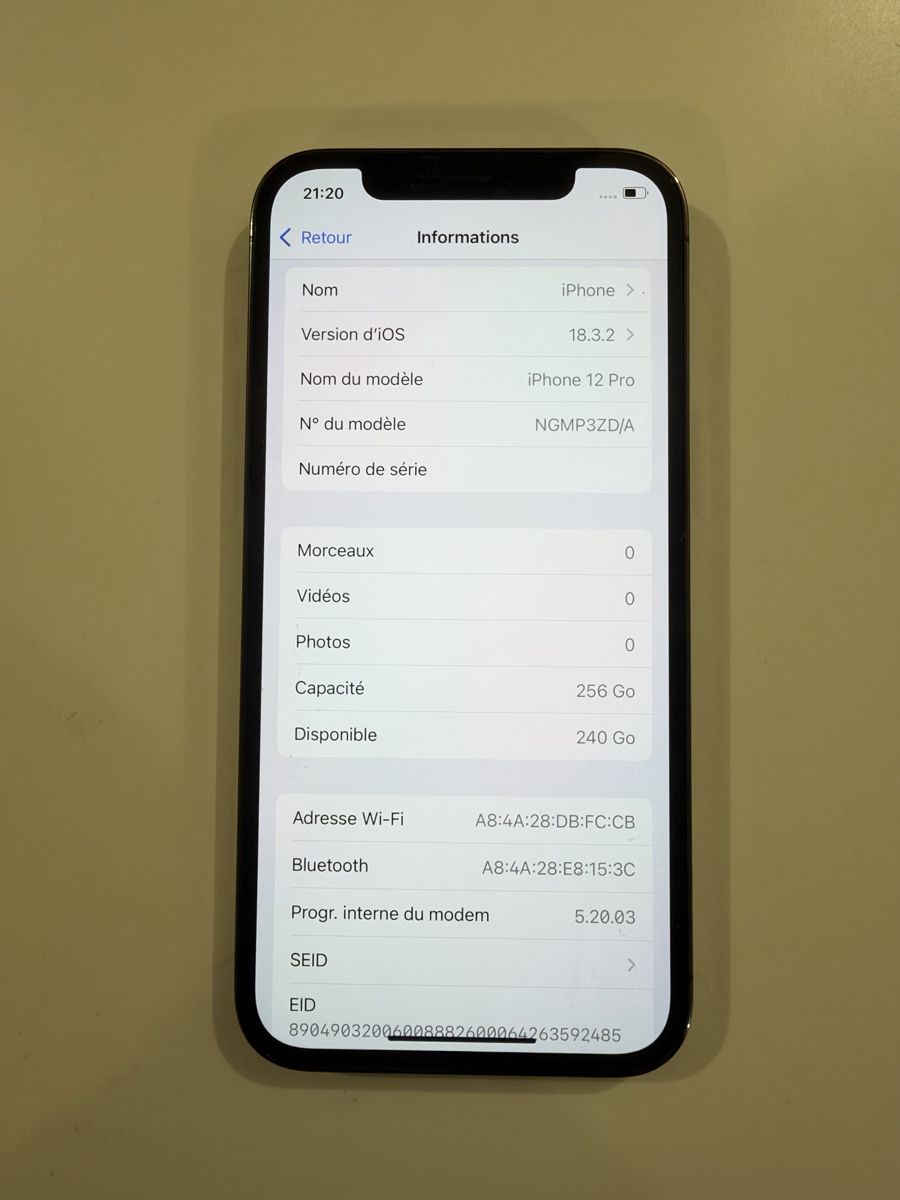 Apple Portables: iPhone 12 Pro Apple 256 Go  – D'occasion à Yverdon-les-Bains par AVRS.CH 1