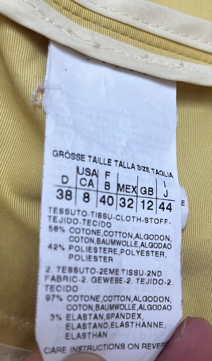 Marella Cappotti: Marella Mantel in Gelb Grösse S – Usato da Aarburg venduto da Petite-closet-Loop 4
