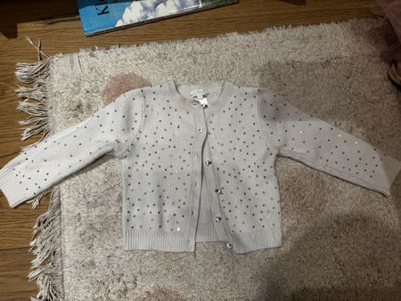 Chloe Strickjacke Pailletten weiss Grösse 92 neu