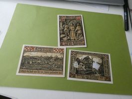 Dt. Reich,  Eisenach - 3 Notgeldscheine