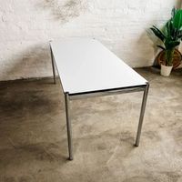 USM Haller Tisch / Schreibtisch 175 x 75 cm – Kunstharz Weis