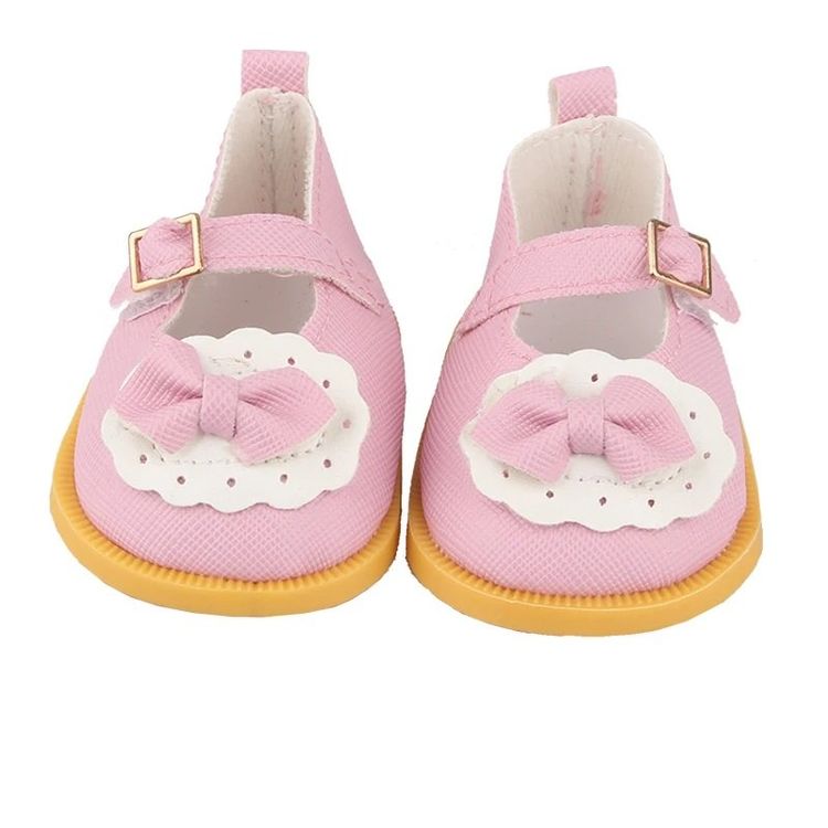 Puppenschuhe Mit Schleife – 1 Paar, Für 46 Cm Puppen Wie American Girl, Süßes Zubehör Für Puppenoutfits