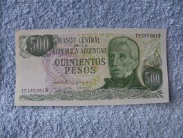 Argentinien 500 Pesos Geldschein - Seltenes, Neu
