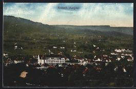 Reinach /Aargau, Teilansicht mit Bäumen