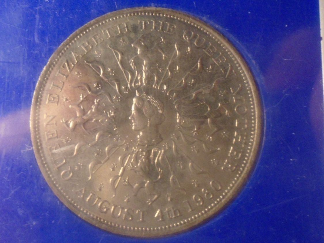 1Queen Elizabeth The Queen Mother Gedenk Münze 80.Geburtstag (Gebraucht ...