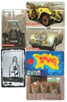 6 Telefonkarten Jersey Oldtimer Auto, Kühe u.a.