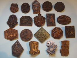 Plaketten Basel 1920 bis 1938  Kupfer