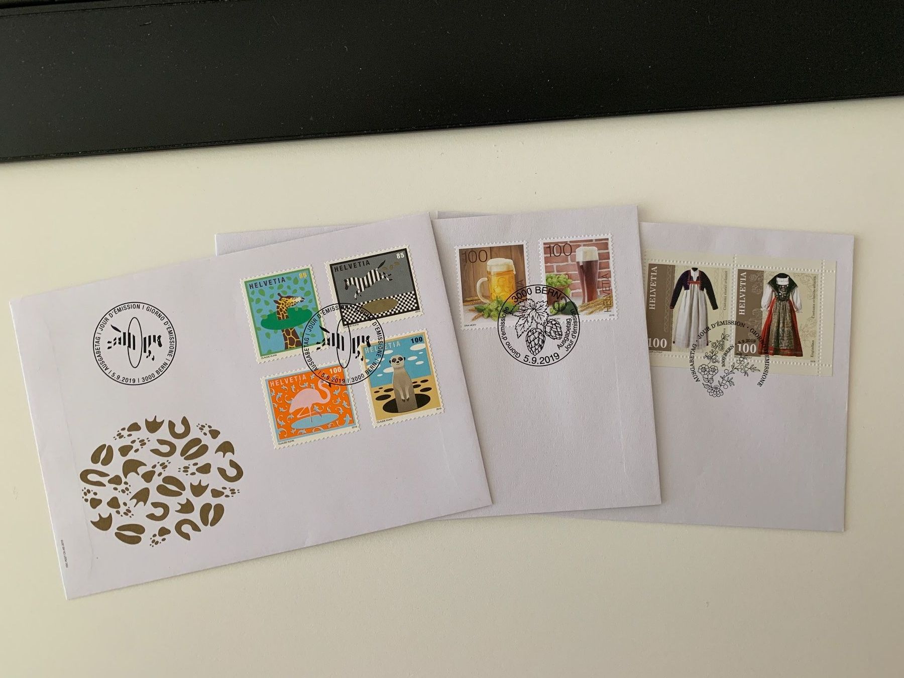 Alle Briefmarken: 3 Ersttagbriefe 2019 vom 05.09.2019 top. – Gebraucht aus Willisau von Repfuesch