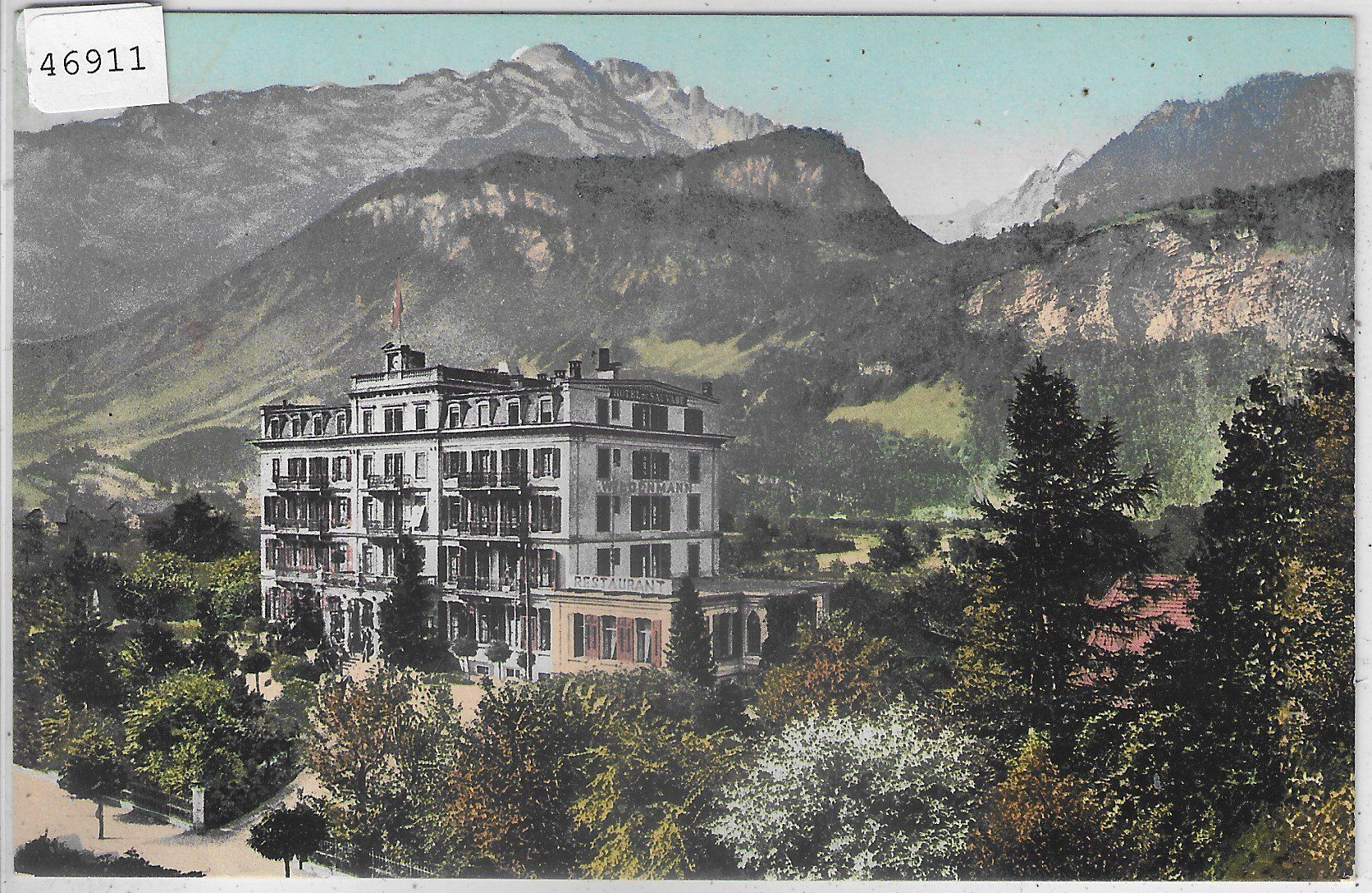 Cartoline postali: Meyringen - Hotel du Sauvage - Litho – Usato da Ettingen venduto da Kartenplanet