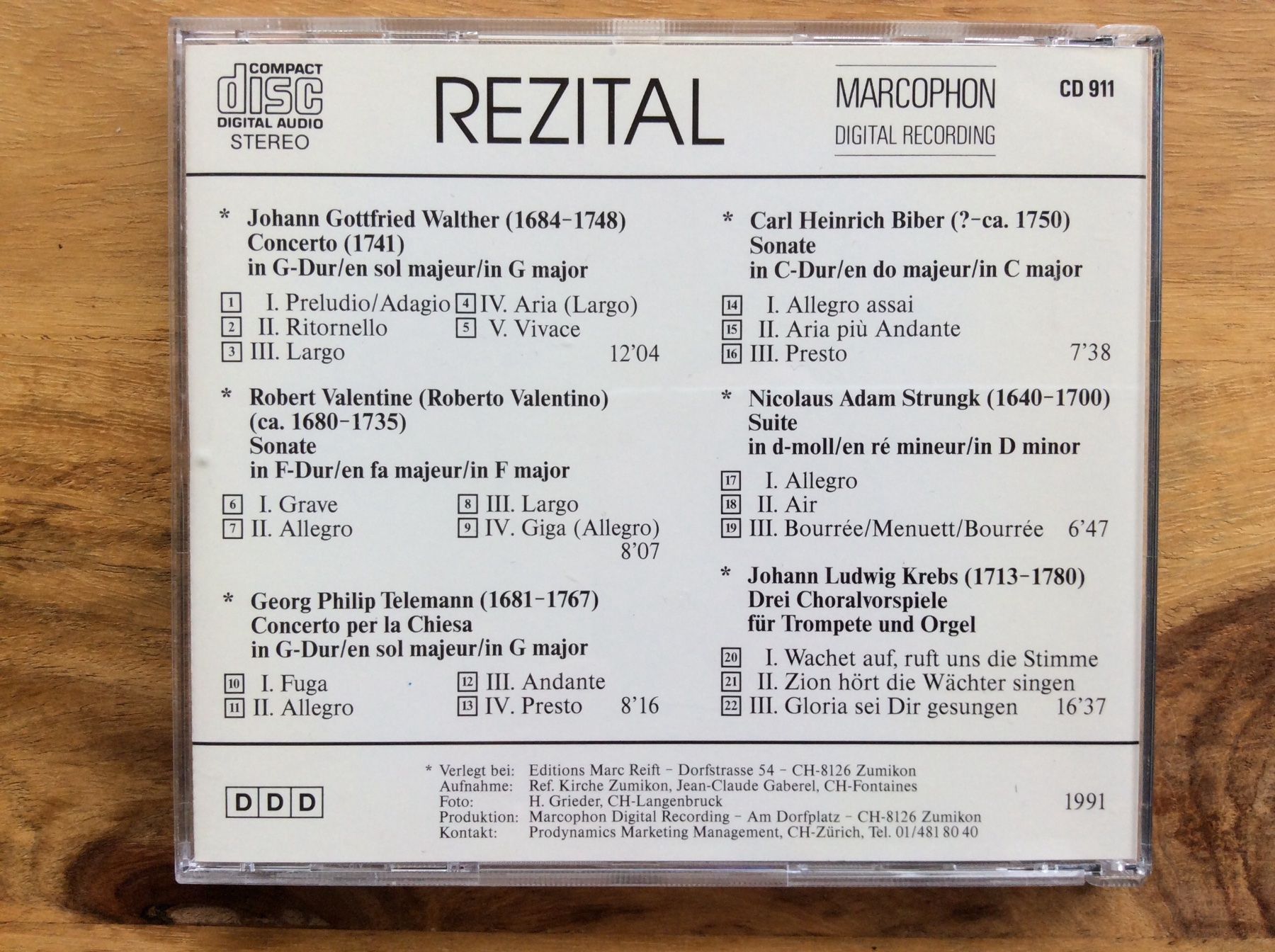 CD: Rezital (Hector Herzig, Peter Reichert) – Usato da Horgen venduto da flyingpenguin2000 2