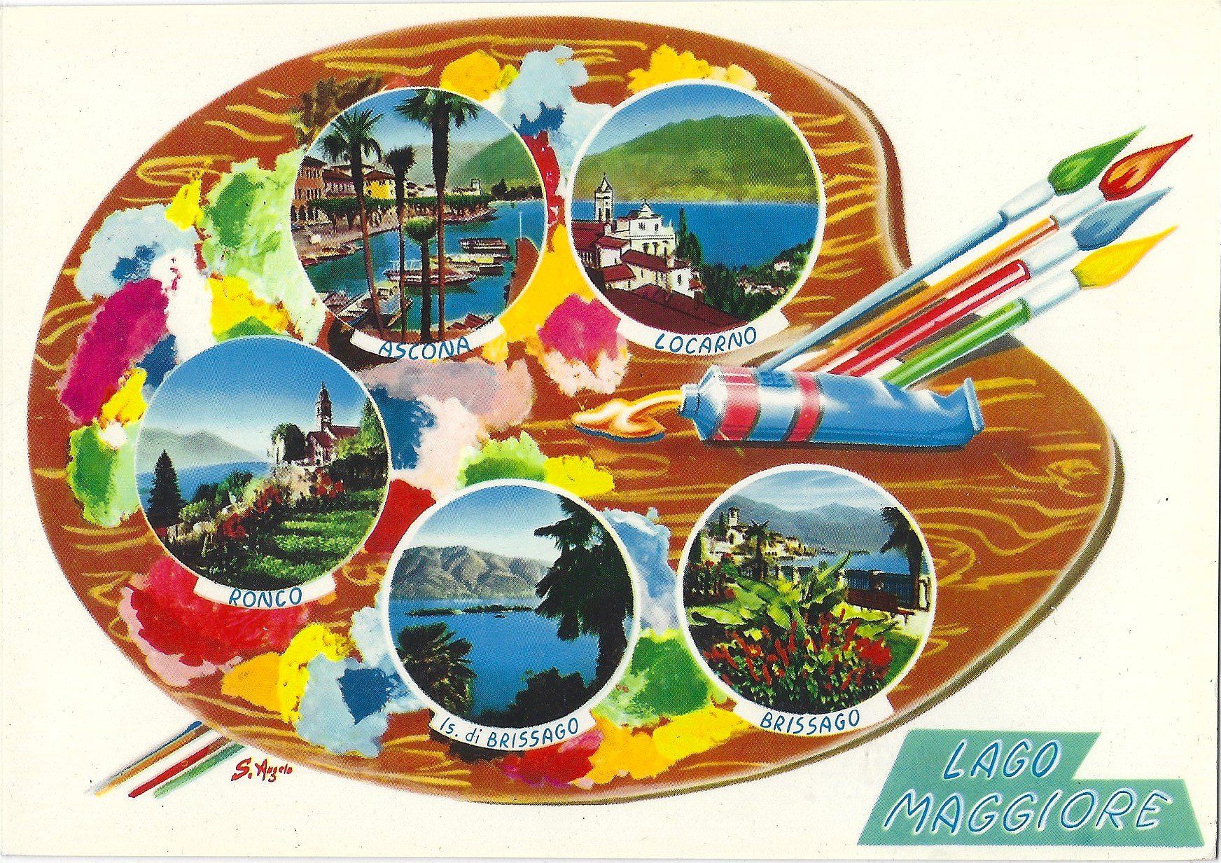 Cartoline postali: LAGO  MAGGIORE  in 5 Bildern – Usato da Bütschwil venduto da Jackson1A