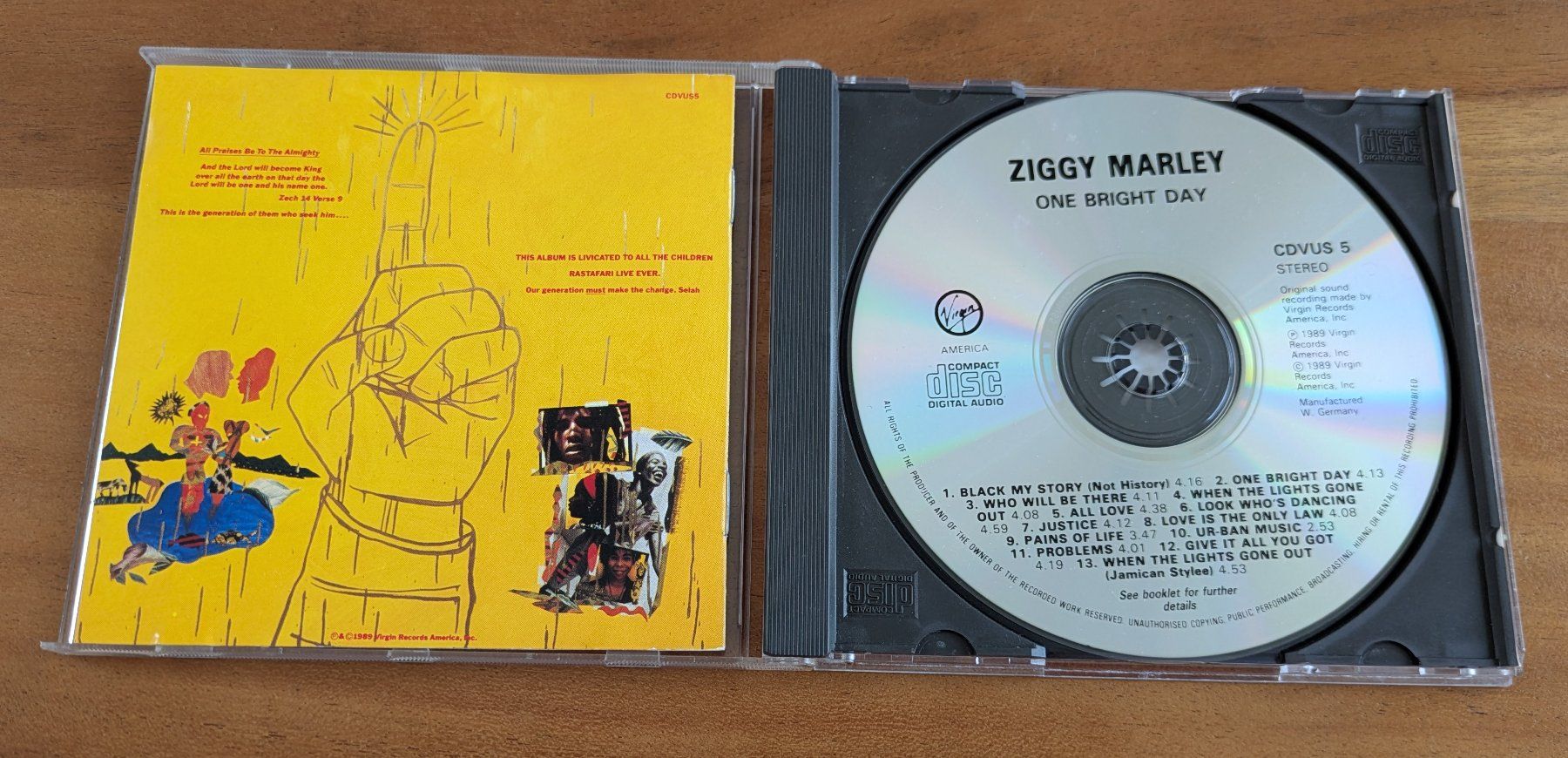 CD: Ziggy Marley & The Melody Makers - One Bright Day CD – Usato da Basel venduto da Beretta2 1