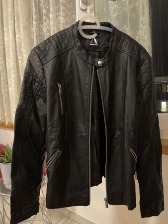 Faux Leather Jacket Anastacia Black Size L