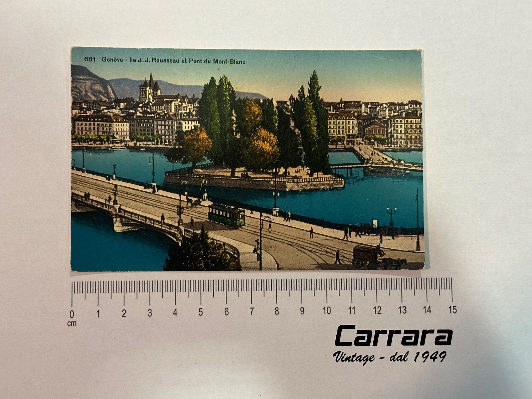 Cartoline postali: Postkarten Genève Pont du Mont Blanc – Usato da Chiasso venduto da Carrara-Modellismo