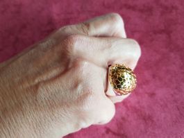 Ring Silber 925 vergoldet, massiv, Gr.54, neu!