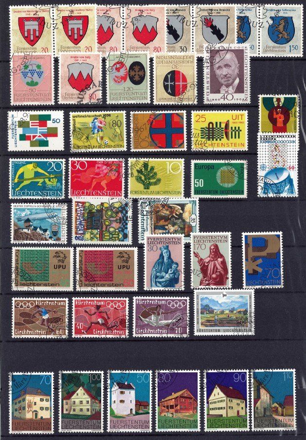Alle Briefmarken: FL Ausgabetag-Stempel – Gebraucht aus Bellach von qsearch 2