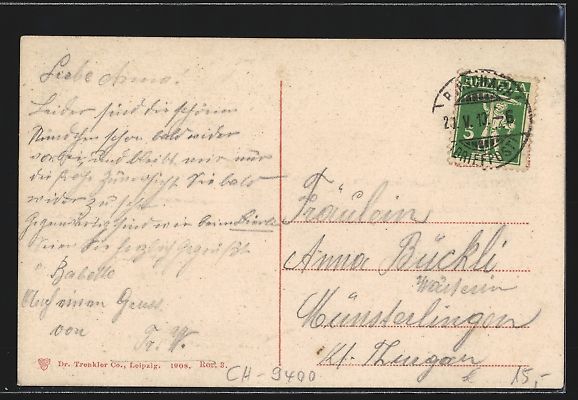 Cartoline postali: AK Rorschach, Hafen mit Ruderboot, 1910 – Usato da Berlin venduto da bartko-reher 1