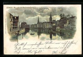 Litho Zürich, Ortspartie mit einer Nach
