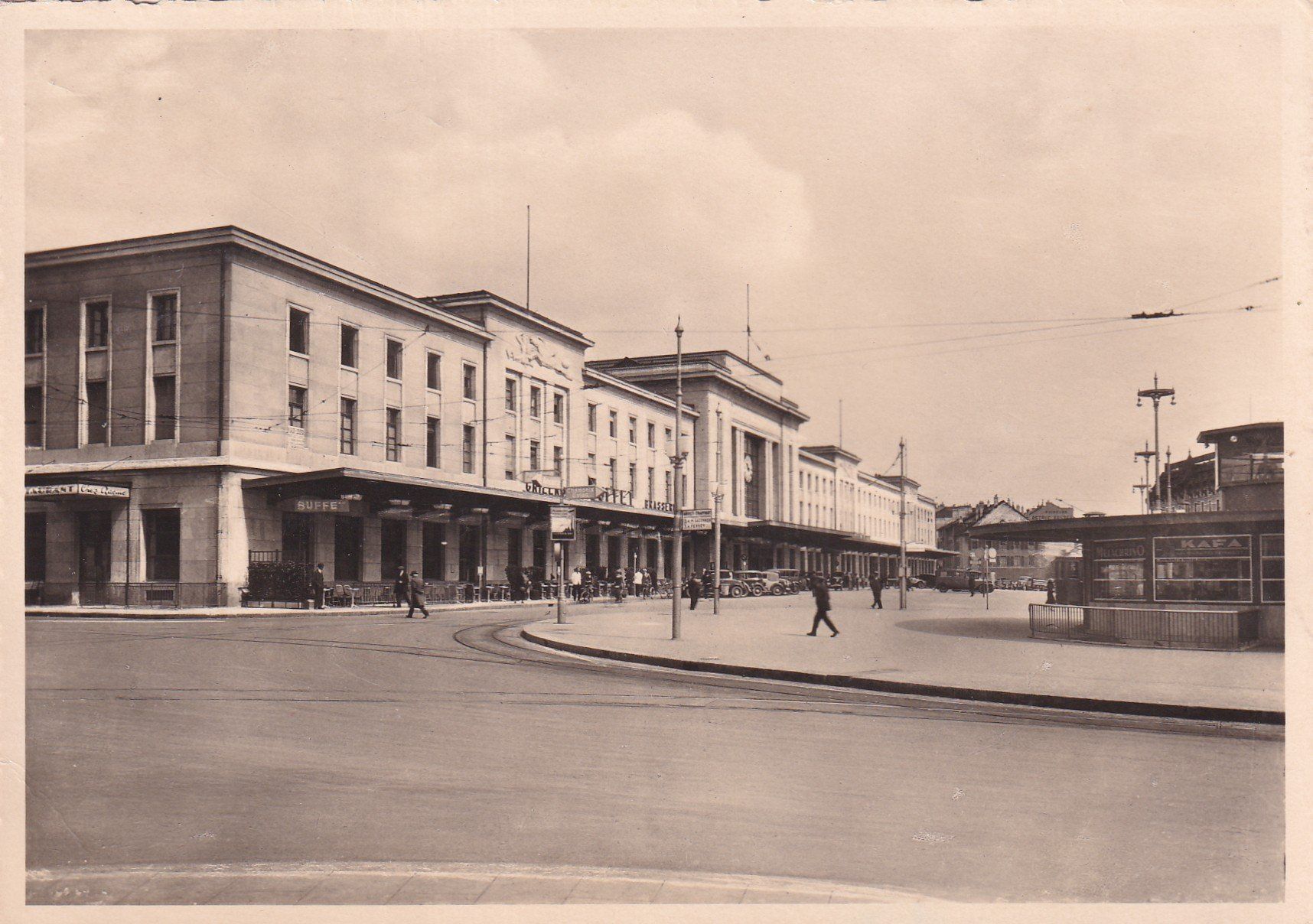 Ansichtskarten: Genève Gare Cornavin 1937 – Gebraucht aus Cormoret von Pascalll2001