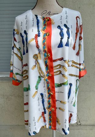 Superbe blouse boutons dorés EVA KAYAN grande taille