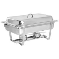 Chafing Dish Edelstahl Speisenwärmer mit zwei Brennern