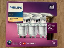 3x Philips LED Spot 4.6W / 355 lm / GU10