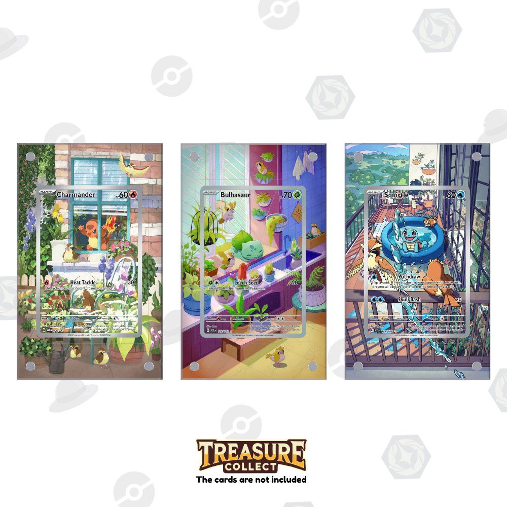 Pokémon Carte collezionabili: Charmander, Bulbasaur, Squirtle – Pokémon Display Case – Nuovo e nell'imballaggio originale da Canobbio venduto da TreasureCollect