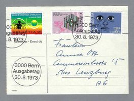 1973, SONDERMARKEN, FDC AUF KLEBE ETIKETTE, SELTEN
