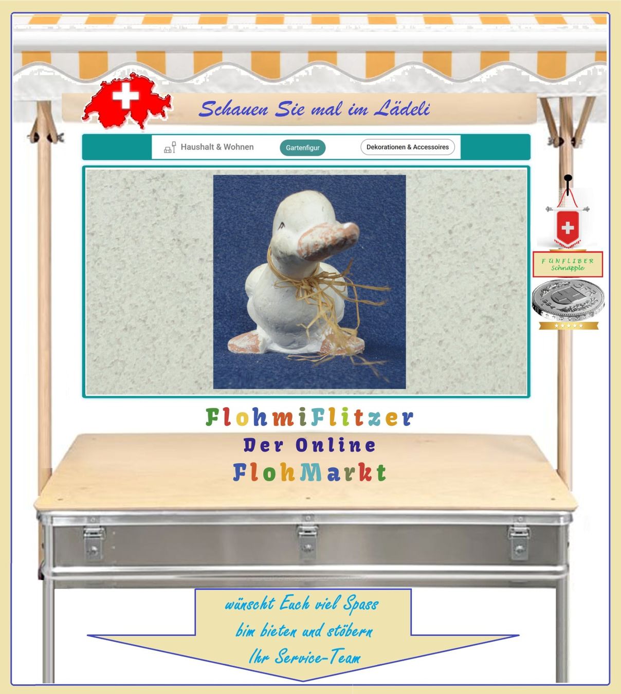 Statuette: Deko-Ente • Ton – Usato da Münchwilen TG venduto da FDOF_SHOP