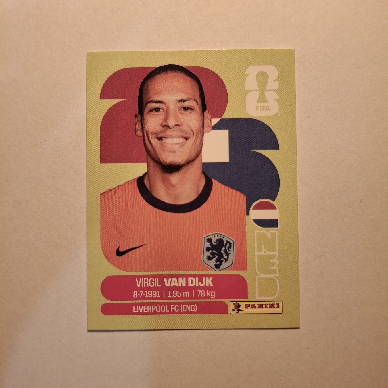 Panini Carte collezionabili: Panini WM 2026 Virgil van Dijk Sticker NED 3 – Usato da Zürich venduto da marinak97