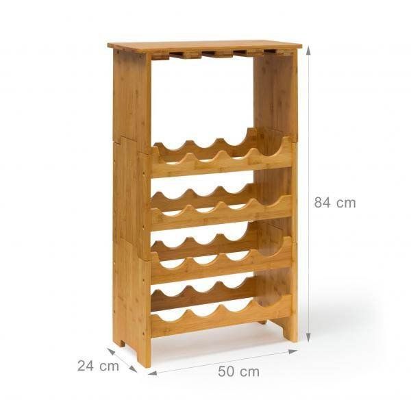 Scaffali: Weinregal Bambus 16 Flaschen + 12 Gläser – Nuovo e nell'imballaggio originale da Kreuzlingen venduto da DealBlitz 3