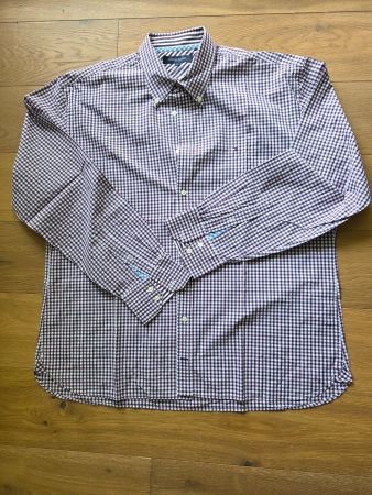 Tommy Hilfiger Hemd Karomuster Lila/Weiss