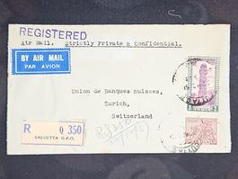 CL25 Enveloppe + Timbre Inde 1951