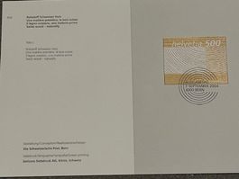 2004 Rohstoff HOLZ Schweiz: AUSGABETAG Briefmarke ZNr. 1133
