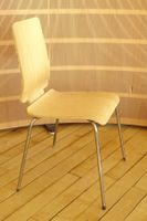 Vintage IKEA GILBERT Stuhl –Plywood & Chrom – Stapelbar